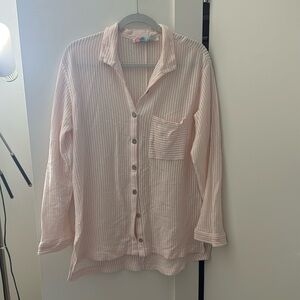 Free people striped button up